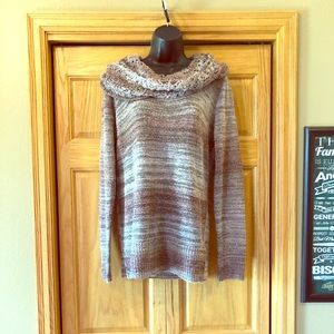 Maurices extra-large metallic Cowell neck blouse